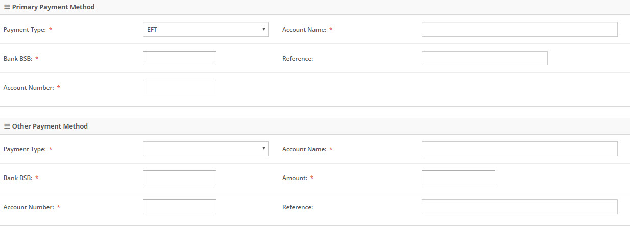 Bank Account Details