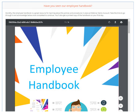 Electronically deliver your employee handbook