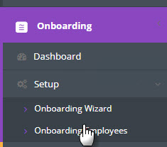 Choose Onboarding Employees from the Onboarding menu