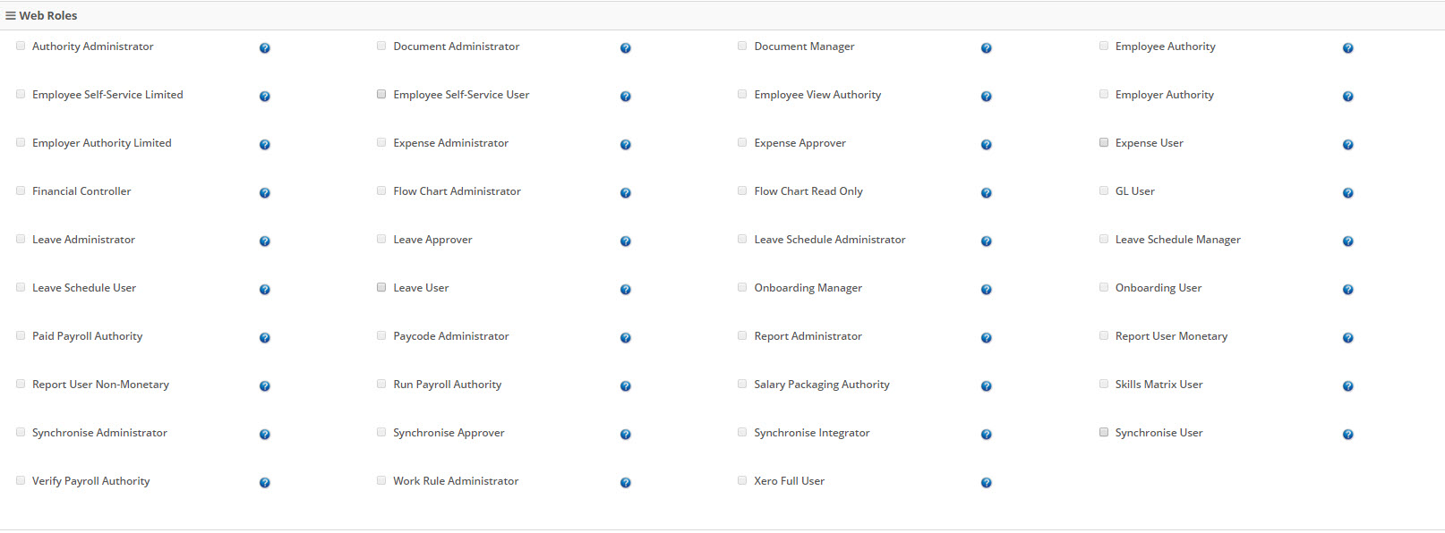 Assign Web Roles 