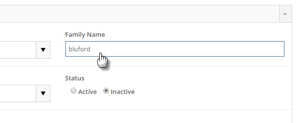 Enter Family Name